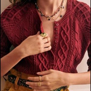 Sezane Bree sweater cherry red